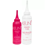 Keune (Кене) Набор Лосьон 1 + Нейтрализатор "Кератиновый Локон" (Keratin Curl Lotion 1 + Neutralizer), 75+125 мл.