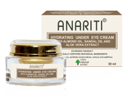 Anariti (Анарити) Увлажняющий крем для кожи вокруг глаз с миндальным маслом, сандаловым маслом и экстрактом алое вера (Hydrating under eye cream), 30 мл. 