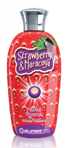 Supertan (Супертан) Интенсивный бронзатор с L-тиразином "Клубника и Маракуйя" (Strawberry & Maracuya), 200 мл.
