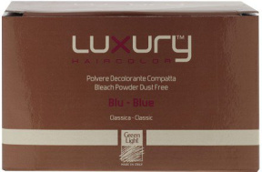 Green Light (Грин Лайт) Пудра осветляющая голубая классическая (Luxury Bleach Powder Dust Free Blue), 500 г.