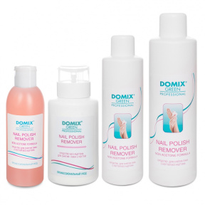 Domix Green (Домикс Грин) Средство для снятия лака с ногтей без ацетона (Nail polish remover non acetone formula), 200/255/500/1000 мл. 