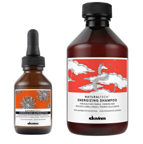 Davines (Давинес) Набор против выпадения волос (Энергетический шампунь+Стимулирующая активная сыворотка), 250+100 мл.