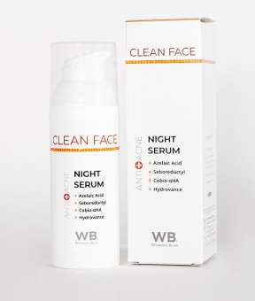 Woman's Bliss (Вуманз Блисс) Сыворотка ночная анти-акне (Clean Face), 50 мл.
