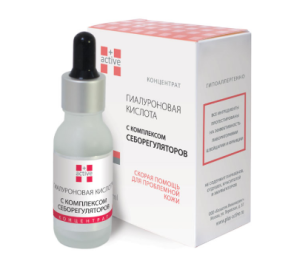 Plus-Active (Плюс Актив) Гиалуроновая кислота с комлексом себорегуляторов, для проблемной кожи, 16 мл.