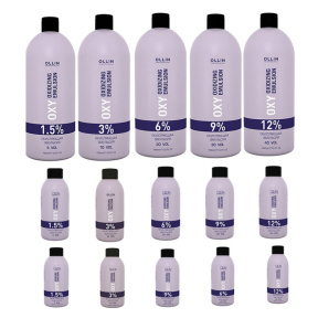Ollin (Олин) Окисляющая эмульсия 1,5%, 3%, 6%, 9%, 12% (Oxy Oxidizing Emulsion), 90/150/1000 мл.