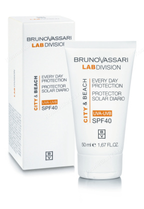Bruno Vassari (Бруно Вассари) Защитный крем с SPF40 (City and beach SPF40), 50 мл.