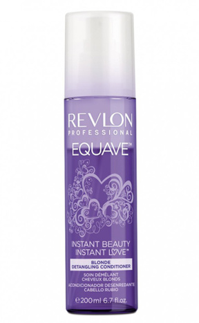 Revlon (Ревлон) Кондиционер несмываемый 2-х фазный для блондированных, обесцвеченных, мелированных и седых волос с эффектом против желтизны (Equave Instant Beauty Blonde Detangling Conditioner), 200 мл.