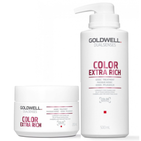 Goldwell (Голдвелл) 60-SEK Маска для блеска окрашенных толстых и жестких волос (Dualsenses Color Extra Rich), 200/500 мл.