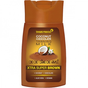 TannyMax (ТанниМакс) Молочко-ускоритель для загара с натуральным бронзатором двойного действия (Super Brown Chocolate milk), 200 мл 