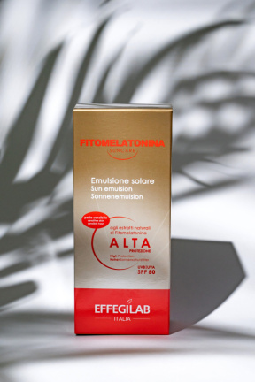 EffegiLab (Эффеджилаб) Эмульсия солнцезащитная для чувствительной кожи с высокой защитой SPF 50 FITOMELATONINA EMULSIONE PROTEZIONE ALTA UVB/UVA SPF 50, 150 мл