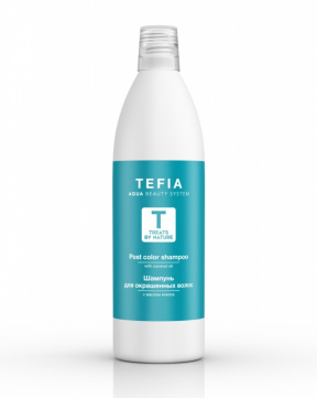 Tefia (Тефия) Шампунь для окрашенных волос с маслом кокоса (Post color shampoo with coconut oil), 1000 мл