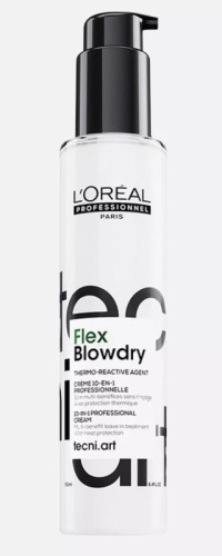 Loreal (Лореаль) Крем профессиональный многофункциональный несмываемый термозащитный 10-в-1 Tecni.Art Flex Blowdry 150 мл.