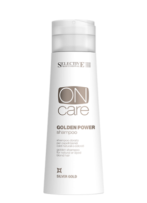 Selective (Селектив) Золотистый шампунь для натуральных или окрашенных волос теплых светлых тонов (On Care Tech | Golden Power Shampoo), 250 мл.