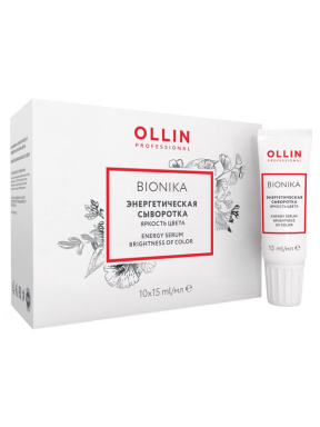 Ollin (Олин) Энергетическая сыворотка для окрашенных волос "Яркость цвета" (Bionika Energy Serum Reconstructor), 10х15 мл.