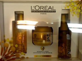 Loreal (Лореаль) New! Дорожный Набор Митик Ойл (шампунь+маска+масло)