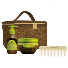Macadamia Natural Oil (Макадамия) Набор "Дорожный Люкс" (Luxe Train Case), 3 предмета