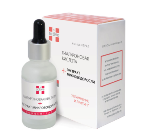 Plus-Active (Плюс Актив) Гиалуроновая кислота+Экстракт микроводоросли, для кожи 40+, 25 мл.
