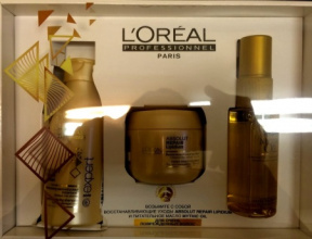 Loreal (Лореаль) Дорожный Набор Липидиум Lipidium, шампунь+маска+масло