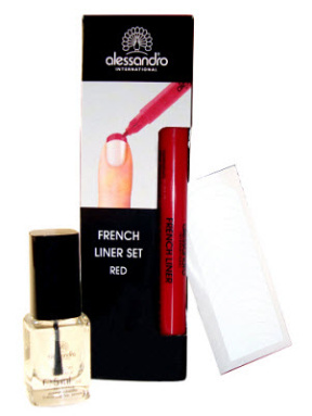 Alessandro (Алессандро) Набор для французского маникюра (French Liner Set Red), 1 шт.